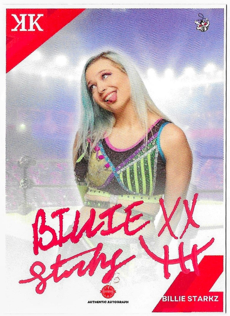 Billie Starkz Autographed Trading Card Limited to 100 Keaton's Kollectibles Exclusive Card Has Thin White Border