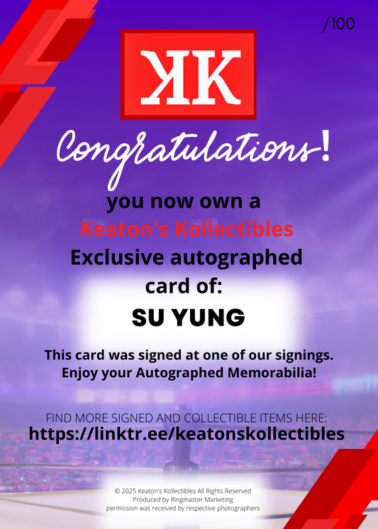 Su Yung Exclusive Autographed Trading Card /100