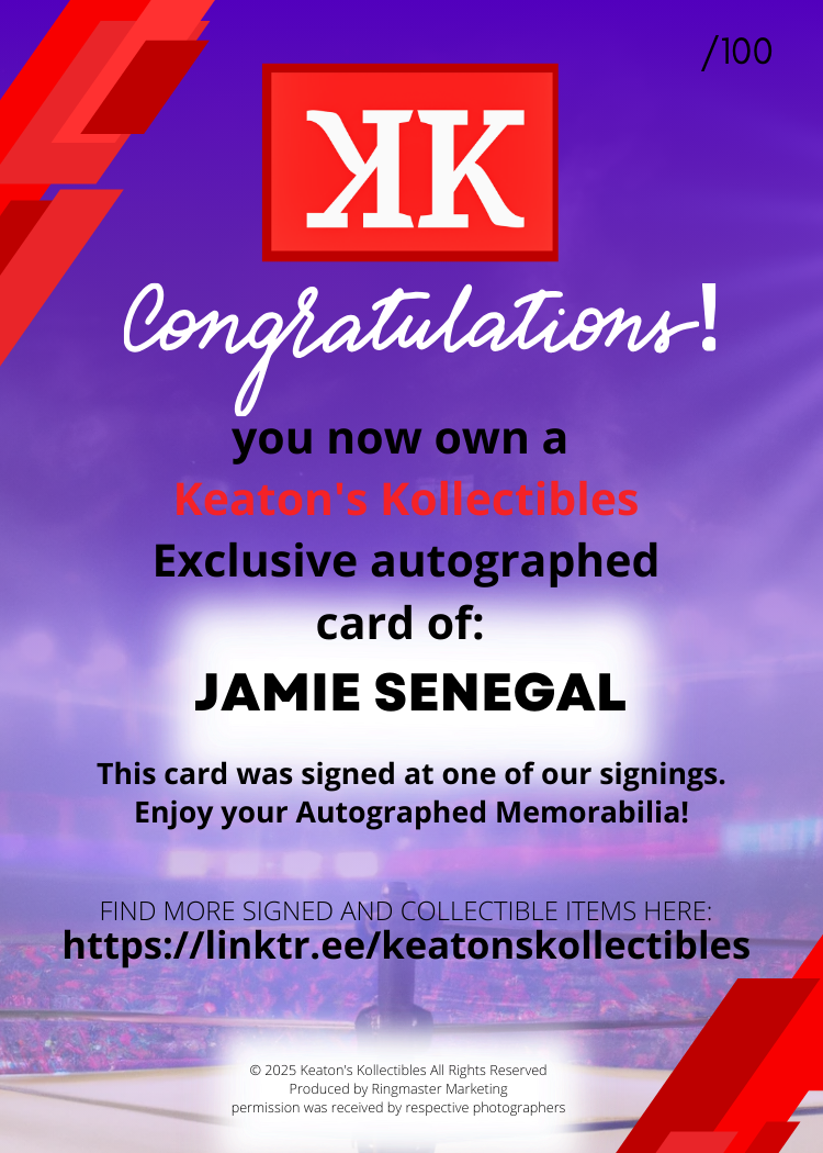 Jamie Senegal Exclusive Autographed Trading Card /100
