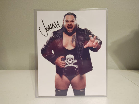 Impact Wrestling Jonah Bronson Reed Autographed 8x10 Photo "Yell"