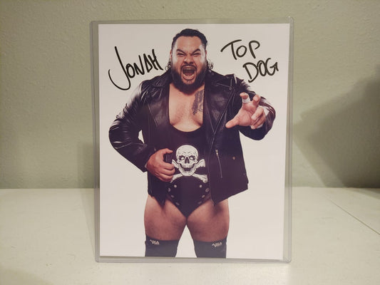 Impact Wrestling Jonah Bronson Reed Autographed 8x10 Photo "Top Dog" Inscription "Yell"