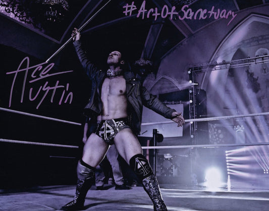 Ace Austin Autographed 8x10 "#ArtOfSanctuary" Inscription