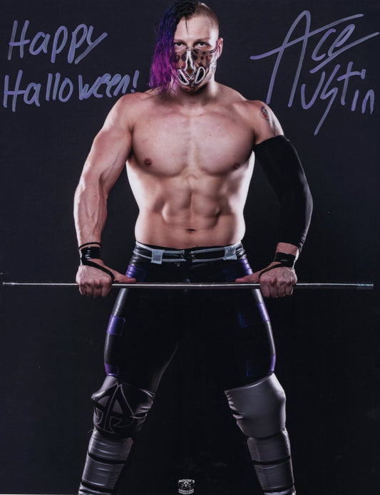 Ace Austin Autographed 8x10 "Happy Halloween!" Inscription