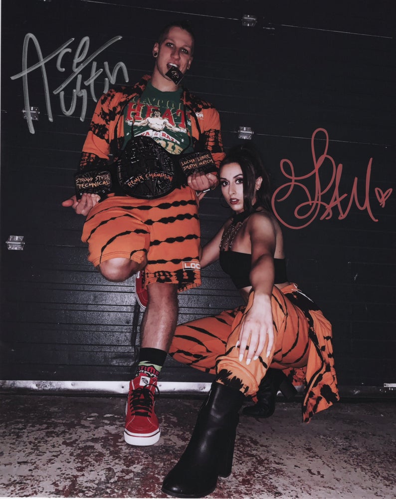 Ace Austin and Gia Miller Autographed 8x10