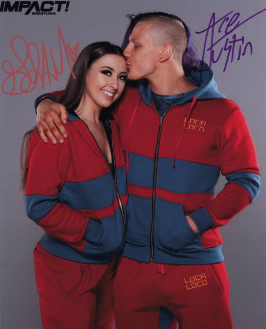 Ace Austin and Gia Miller Autographed 8x10 #3