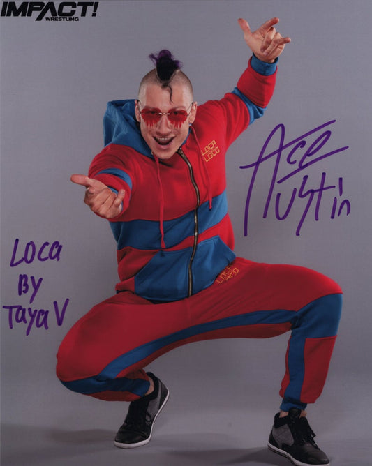 Ace Austin Autographed 8x10 "Loca By Taya V" Inscription